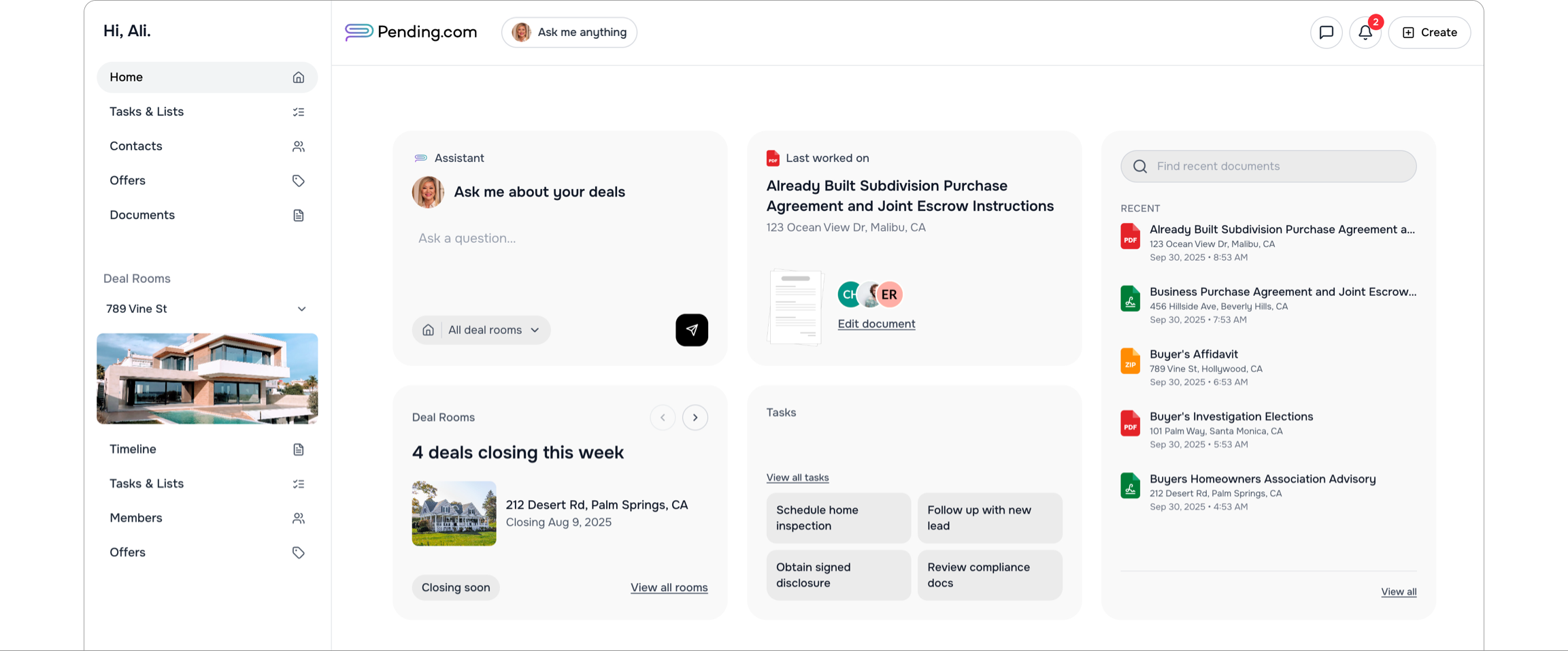 Deal Room build process overview